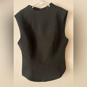 NEW Commense Ribbed Sleeveless Tank Top Charcoal Gray XS